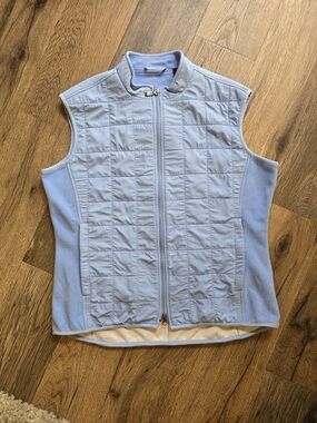 Glen Echo Pale Blue Fleece Jacket Golf Vest